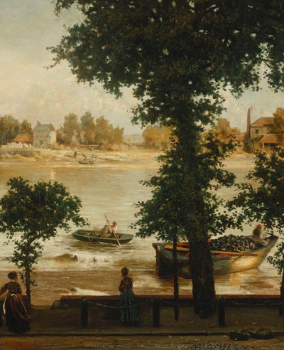 En sommarkväll på Cheyne Walk, 1870-71 av Cecil Gordon Lawson