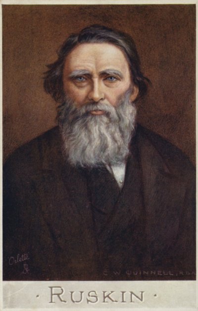John Ruskin (1819-1900), engelsk författare, konstkritiker, konstnär och samhällstänkare av Cecil Watson Quinnell