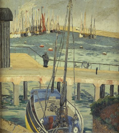 Pilchard-båtar vid Newlyn av Cedric Morris