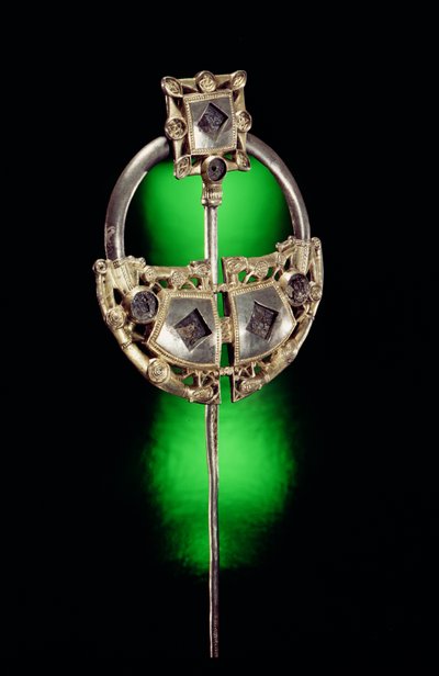 Ringformad brosch, Ardagh Hoard, Reerasta, County Limerick, vikingatiden (förgylld silver) av Celtic
