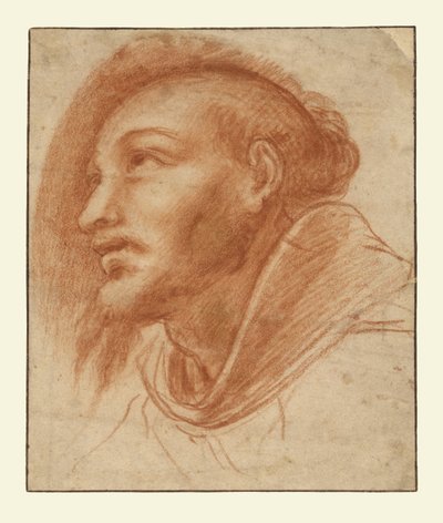 Studie av en franciskanermunk (möjligen Sankt Franciskus) av Cerano (Giovanni Battista Crespi)