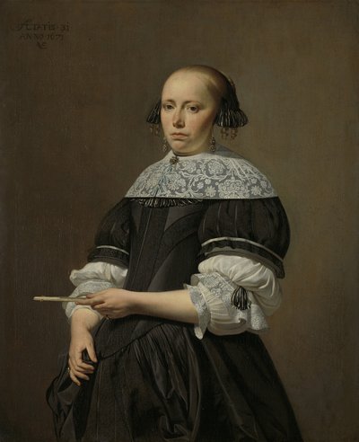 Porträtt av Elisabeth van Kessel, 1671 av Cesar Boetius van Everdingen