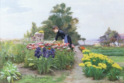 Blomsterträdgården, 1888 av Cesar Pattein