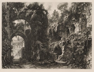 Ruinerna av Septimius Severus hus på Palatinen av Cesare Biseo