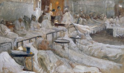 Sjukhusavdelning, målning av Cesare Ciani (1854-1925), Italien av Cesare Ciani