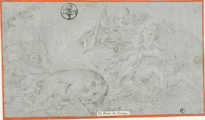 Kopia av scenen från freskmålningen i Sullas liv, i Saturnus sal, Pitti-palatset av Cesare Dandini