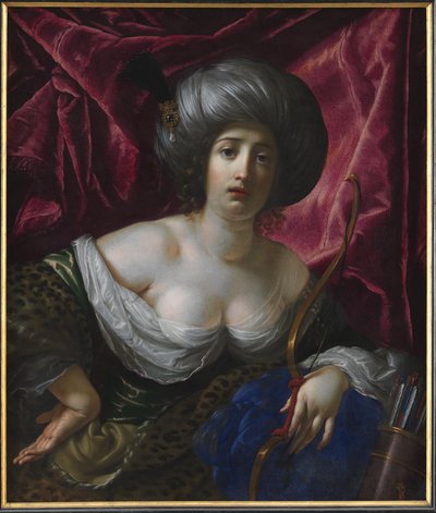 Kvinna porträtterad som gudinnan Diana av Cesare Dandini