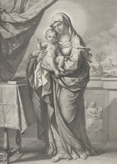 Jungfru och barn, 1800-talet av Cesare Ferreri