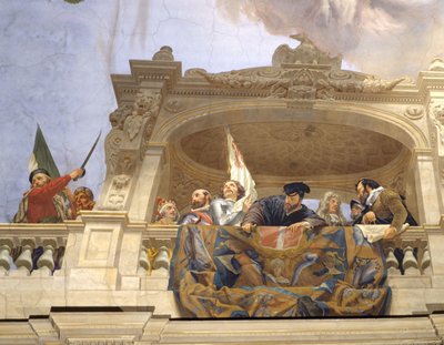 Ettore, Andrea Doria, F. Ferrucci, M. Colonna och Doge Morosini (uppgift om 3433390) av Cesare Mariani
