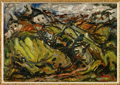 Hus i Ceret (målning på duk) av Chaim Soutine