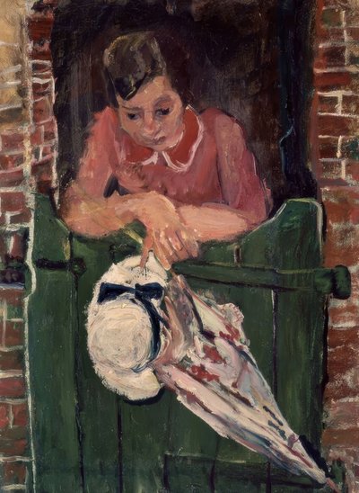 KVINNA MED PARAPLY - S XX - FRANSK EXPRESSIONISM av Chaim Soutine