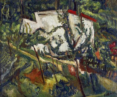 House of Clamart Målning av Chaim Soutine (1893-1943), ca. 1918 - Olja på duk, 60x72,8 - Privat samling av Chaim Soutine
