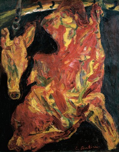 Sidan av nötkött och kalvhuvud av Chaim Soutine