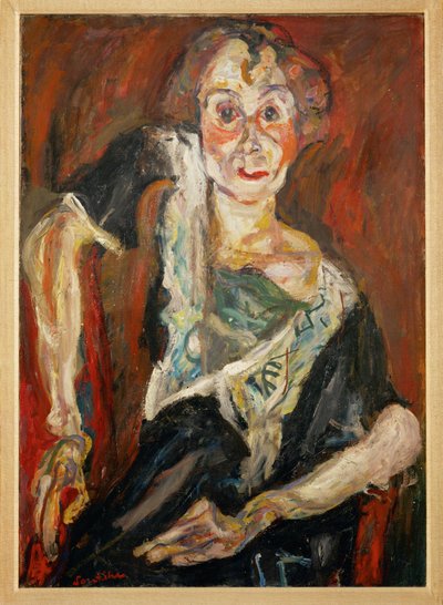 Den gamla skådespelerskan (målning på duk) av Chaim Soutine