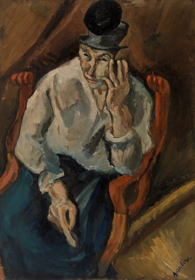 Kvinna som sitter i en fåtölj av Chaim Soutine