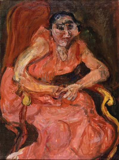 Kvinna i rosa, ca 1924 (olja på duk) av Chaim Soutine