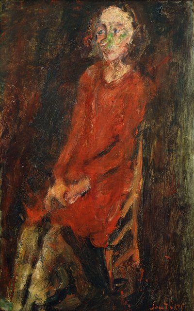 Ung kvinna i rött; Ung kvinna i rött, 1928 av Chaim Soutine