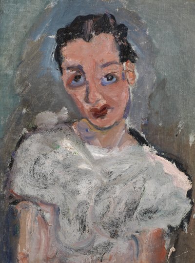 Ung kvinna i en vit blus av Chaim Soutine