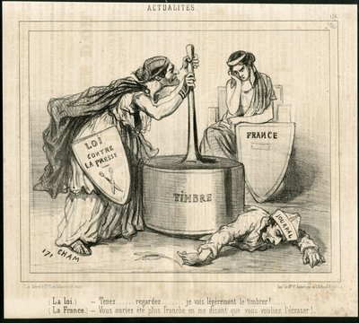 Illustration av Cham (1819-1879) i Le Charivari av Amédée de Noé