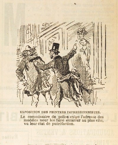 Poliskommissarien kräver adressen till modellerna för att få dem begravda..., 1877. av Cham