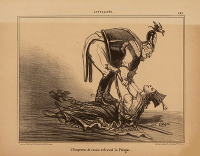 Kejsaren av Ryssland avlöser Polen, 1855. av Cham