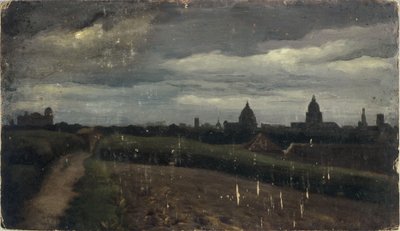 Allmän vy över Paris från Gobelins av Charles Emile Cuisin