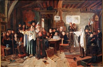 Maskeraden, ca 1855 (olja på duk) av Charles Hunt
