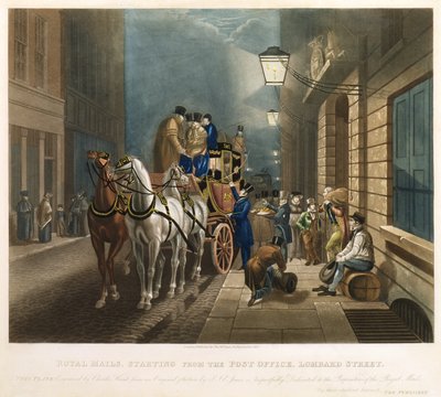 Royal Mails med start från postkontoret, Lombard Street av Charles Hunt