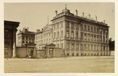 Anichkovpalatset i Sankt Petersburg, av Bergamasco, Charles (Karl) (1830-1896). Albumin foto av Charles Bergamasco