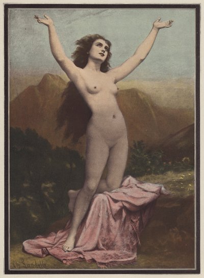Desire (färg litho) av Charles (after) Landelle