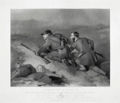 Att stjäla en mars, graverad av Edward Burton av Charles (after) Landseer