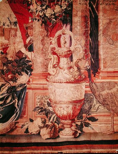 Januari månad, från gobelängserien "Les Maisons Royales", producerad i Gobelins Workshop för Ludvig XIV (gobeläng) (detalj av 391182) av Charles (after) Le Brun