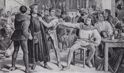Lord Saye och Sele, på väg att halshuggas i Jack Cades uppror av Charles (after) Lucy