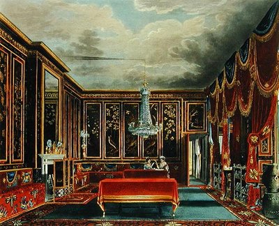 Japanrummet på Frogmore, graverat av R. Reeve, från "The History of the Royal Residences of Windsor Castle, St. James Palace, Carlton House, Kensington Palace, Hampton Court and Frogmore", utgiven av A. Dry. av Charles (after) Wild