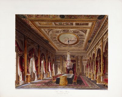 Throne Room, Carlton House av Charles (after) Wild