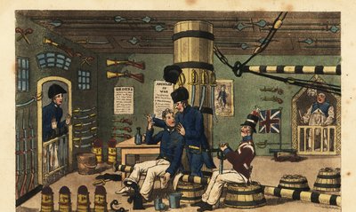 Midshipman Newcome instängd i järnkedjor i vapenrummet för att ha slagit Doctor Pestle av Charles (c.1797 1850) (after) Williams