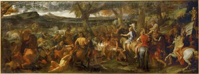 Alexandre et Porus - Alexander den store och Porus, kung av Indien ... av Charles (studio of ) Le Brun