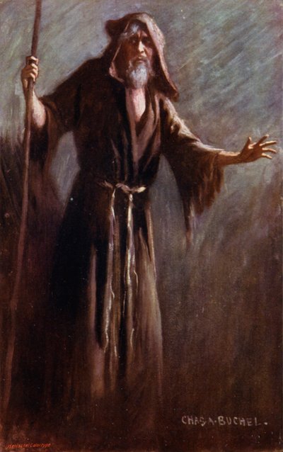 Ulysses, Mr Tree, akt III, scen 2 (färg litho) av Charles A. Buchel