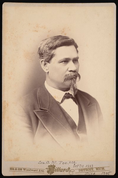 Porträtt av Orlando Metcalfe Poe 1832-1895, 31 oktober 1883. av Charles A Millard