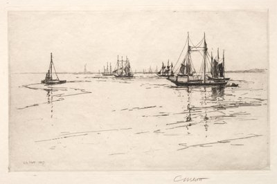 Buttermilk Channel, New York, 1889. av Charles Adams Platt