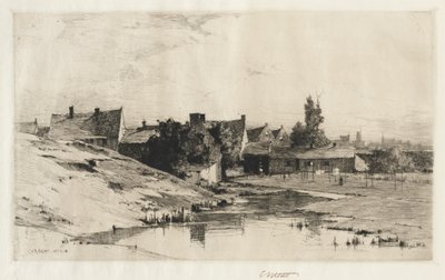 Gamla hus nära Brygge, 1884-1888. av Charles Adams Platt