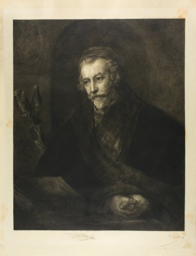 Porträtt av en man i en mössa av Charles Albert Waltner
