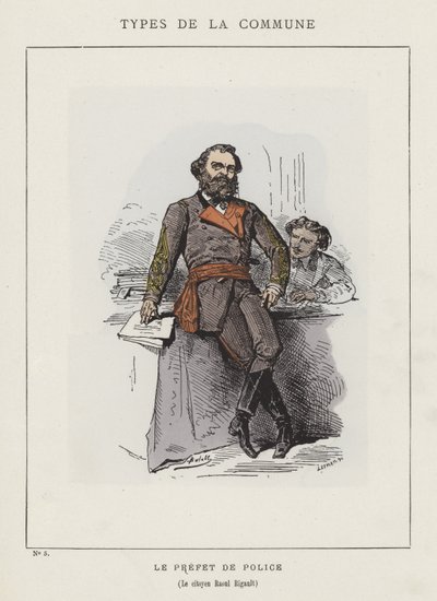 Polisprefekten, medborgaren Raoul Rigault av Charles Albert d Arnoux Bertall
