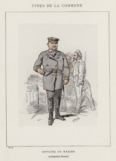 Sjöofficer, befälhavare Durassier av Charles Albert d Arnoux Bertall