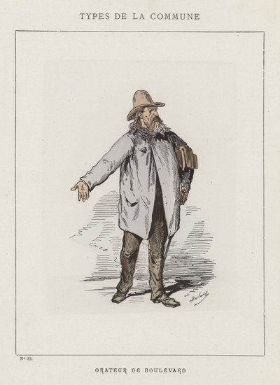 Boulevard högtalare av Charles Albert d Arnoux Bertall