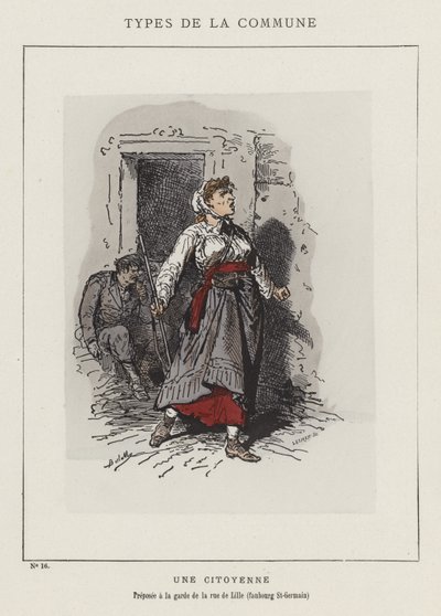 En medborgare, väktare av rue de Lille, Faubourg St-Germain av Charles Albert d Arnoux Bertall
