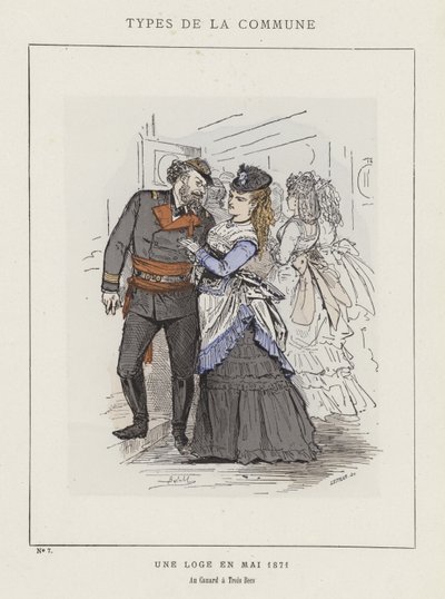 En loge i maj 1871, Au Canard a Trois Becs av Charles Albert d Arnoux Bertall