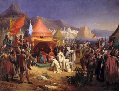 Tagen från Tripoli i april 1102, fick Bertrand de Saint-Gilles (Saint Gilles) (1065-1112) inlämnandet av cadi Fekr el Moulk (Fakhr el-Moulk) målning av Charles Alexandre (Charles-Alexandre) Debacq (1804-1850) ) av Charles Alexandre Debacq