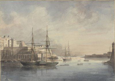Utsikt på Malta, ca. 1849 av Charles Andrew Dyce