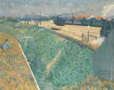 Västra järnvägen lämnar Paris. 1886 av Charles Angrand